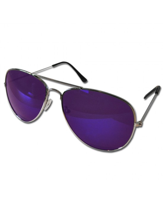 Komonee Purple Lenses Aviator Style Sunglasses 